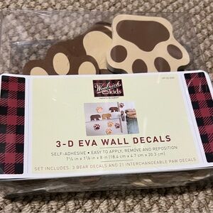 Target Woolrich Kids Brown and Cream 3-D Paw Wall Decals